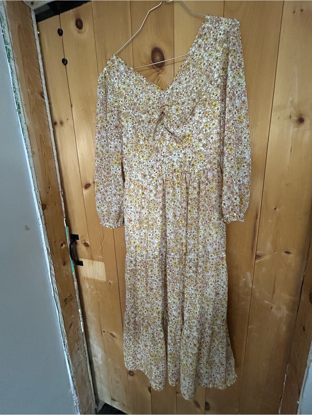 Sincerely Jules Pink, Yellow & White Floral Tiered Maxi Dress